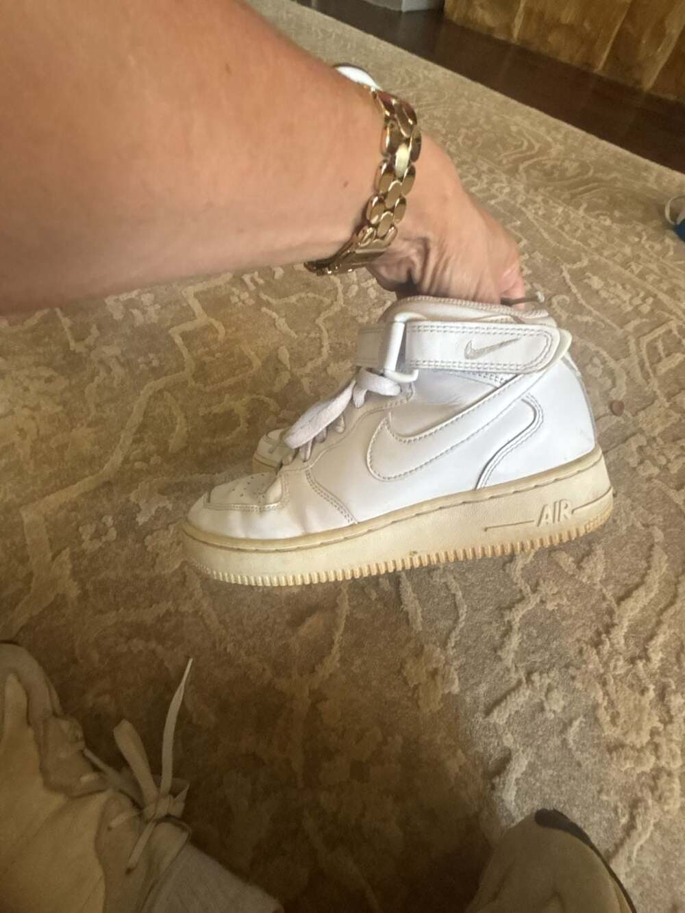 Nike Air Force 1 Mid '07 Triple White Basketball Shoes - Picture 3 of 6